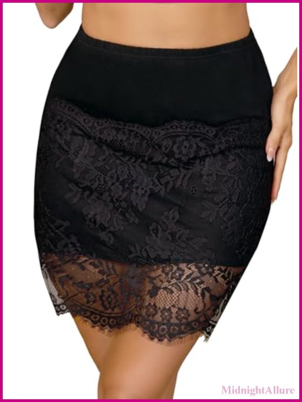 Women's Half Slip Floral Lace Underskirt 95% Modal 5% Spandex